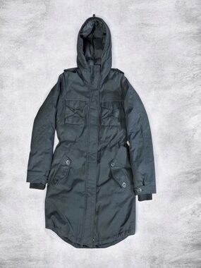 Aritza Community Military Edition Paradigm Black Hooded Fishtail P. Coat Size M